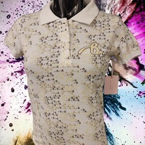 LADIES BROOKLYN GIRL JR. FANCY POLO TOP LARGE